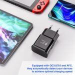 ⁦شاحن مع كابل شحن متوافق مع سامسونج جالاكسي S7 وS7 Edge وS6 وS6 ايدج وS5 وS4 وS3 وA03 وTab A (2016) وTab E وTab S، مزود بكابل Micro USB بطول 1.5 م، شاحن سريع بديل أصلي⁩ - الصورة ⁦9⁩
