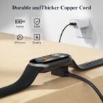 ⁦كابل شحن مغناطيسي لساعة 3 اكتيف، باند 8، باند 2 – شاحن USB 1 م، لون أسود⁩ - الصورة ⁦3⁩