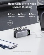 باور بانك من أنكر ببطارية ليثيوم أيون سعة 24000 مللي أمبير مع منفذ USB تايب C وشاشة ذكية للهواتف و اللابتوب متعدد الألوان - الصورة 5