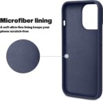 ⁦AWH Basic Case Heavy Duty Luxury Designed for iPhone 14 Pro Max Case, Silicone Shockproof Slim Thin Phone Case for iPhone 14 Pro Max 6.7 inch (Midnight Blue)⁩ - الصورة ⁦4⁩