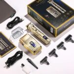 ⁦V-649 Titanium Foil Shaver Kit Detachable Blade 4 Combs Cleaning Brush Lubricating Oil Charging Cable⁩ - الصورة ⁦7⁩