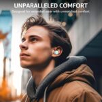 ⁦سماعات أذن بلوتوث لاسلكية صغيرة T6 بتصميم رياضي مريح يعمل لمدة 50 ساعة مع مقاومة الماء بتصنيف IPX8 من توزو⁩ - الصورة ⁦8⁩