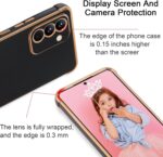 Case for Samsung Galaxy A24 4G Case, Soft TPU Silicone Protective Cover with Shockproof Design, Fashionable Case with Galvanized Design for Girls and Women Black - الصورة 5