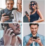 ⁦AWH Designed for iPhone 14 Pro Max Case - Silicone Ultra Slim Shockproof Phone Case with Soft Anti-Scratch Microfiber Lining, Enhanced Camera Protection - 6.7 inch (Black)⁩ - الصورة ⁦6⁩