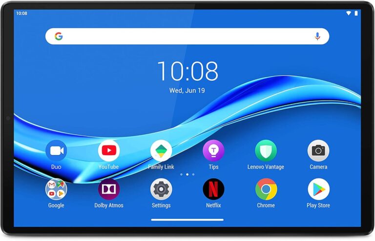 تابلت لينوفو تاب M10 FHD بلس (الجيل الثاني) شاشة 10.3 بوصة FHD (معالج ميديا تك هيليو P22T، تخزين 64 جيجابايت قابل للتوسيع حتى 1 تيرابايت، ذاكرة رام 4 جيجابايت، واي فاي + بلوتوث، 2 مكبرات الصوت،