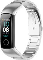Dl3 Mobilak Metal Strap Compatible With HONOR Band 5 and 4 - Adjustable Stainless Steel Buckle Wristband Replacement for Honor Band 5/4
