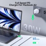 ⁦شاحن حائط سريع صغير JR-TCG15 بقدرة 30 وات تقنية جان USB نوع C بتقنية توصيل الطاقة PD صغير للغاية لشحن آمن وفعال من جوي رووم، أبيض⁩ - الصورة ⁦2⁩