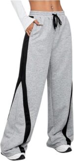 Miza Wide Leg Women's Sweatpants - Summer Milton Lycra Anti-Pilling Side Pocket, Comfortable and Stylish Fit