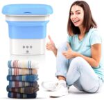 ⁦غسالة صغيرة محمولة وقابلة للطي من دي ام دينت ومجفف دوار قابلة للتخييم والسفر والمساحات الصغيرة وخفيفة الوزن وسهلة الحمل متعدد الألوان تحميل علوي⁩ - الصورة ⁦6⁩