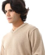 ⁦كنزة بولوفر من أندورا برقبة V للرجال، قصة قياسية بأكمام طويلة، مصنوعة من الأكريليك، مقاس كبير⁩ - الصورة ⁦4⁩