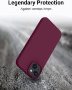 ⁦جراب سيليكون بتصميم أنيق يوفر حماية مثالية ومتوافق مع الشحن اللاسلكي يحمي من الصدمات والخدوش متوافق مع موبايل آيفون 13 من نكست ستور (لون نبيتي)⁩ - الصورة ⁦3⁩