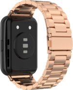 Compatible with Huawei Watch Fit 2 Bands, Replacement Stainless Steel Strap Adjustable Metal Wristbands for Huawei Watch Fit2 Active/Classic/Elegant Edition Smartwatch