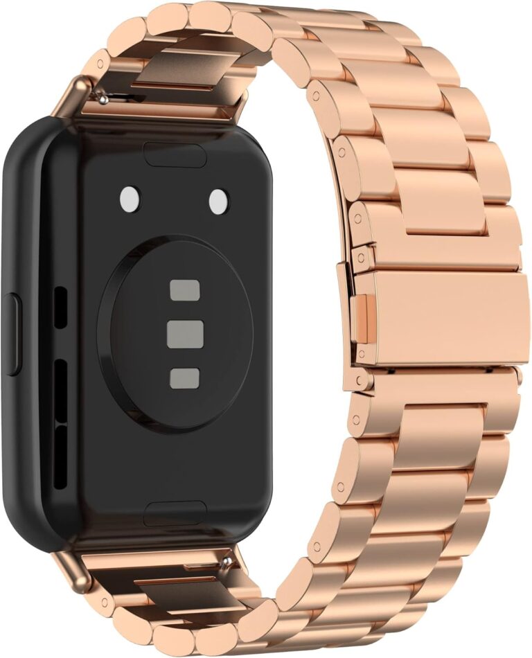 Compatible with Huawei Watch Fit 2 Bands, Replacement Stainless Steel Strap Adjustable Metal Wristbands for Huawei Watch Fit2 Active/Classic/Elegant Edition Smartwatch
