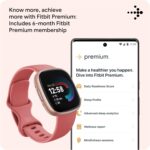 ⁦ساعة فيرسا 4 الذكية من فيتبيت للياقة البدنية مع استعداد يومي ونظام Gps ومعدل ضربات القلب 24/7 واكثر من 40 وضع تمرين وتتبع النوم واكثر من ذلك، لون بينك رملي/وردي نحاسي، مقاس واحد (تتضمن سوار S وL)⁩ - الصورة ⁦8⁩