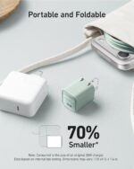 ⁦شاحن 511 USB نوع C بتقنية جان 30 وات (نانو 3)، قابل للبرمجة وسريع وقابل للطي، باور اي كيو 3.0 لآيفون 14/14 برو/14 برو ماكس/13 برو/13 برو ماكس، جالاكسي، اي باد (الكابل غير متضمن) أرجواني فاتح من أنكر⁩ - الصورة ⁦4⁩