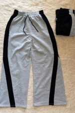 ⁦Miza Wide Leg Women's Sweatpants - Summer Milton Lycra Anti-Pilling Side Pocket, Comfortable and Stylish Fit⁩ - الصورة ⁦3⁩