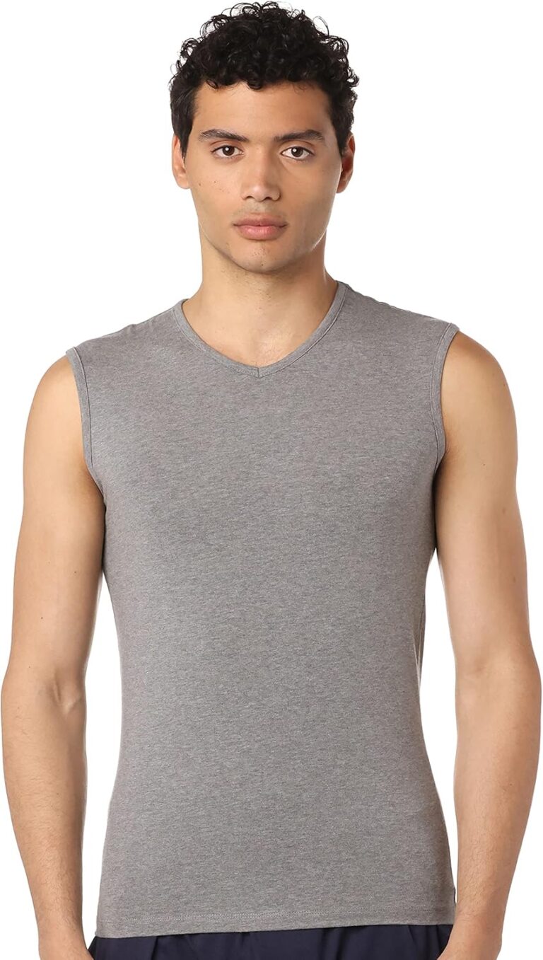 Dice Mens V-Neck Sleeveless Solid Muscle Tee Undershirt (pack of 1)