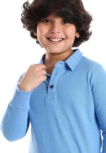 ⁦CAESAR Unisex School Basics Long Sleeve Polo Shirt (pack of 1)⁩ - الصورة ⁦4⁩