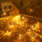 ⁦اضواء زينة رمضان من هالسيردو ، مصابيح تزيين بطول 2 متر لرمضان 10 ليد بمناسبة اقمار ونجوم للتزيين الذاتي في المساحات الداخلية الخارجية لاجواء أبيض دافئ⁩ - الصورة ⁦7⁩