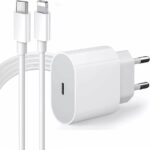 شاحن بمنفذ USB متوافق مع آبل آيفون 11 بمنفذين بقدرة 20.0 واط مع شحن سريع وتحكم في درجة الحرارة وتنظيم التيار