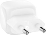 ⁦شاحن حائط سريع صغير بقدرة 45 وات مع كابل USB نوع C إلى USB نوع C، متوافق مع موبايل آبل آيفون 16 و15 و14 وبلس وبرو وبرو ماكس وسلسلة سامسونج جالاكسي S25 وبيكسل 9 واي باد وايربودز من بلكين، لون أبيض⁩ - الصورة ⁦4⁩