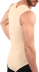⁦Mens Apparel Men's Medical Sleeveless Corset & Corset,compression Post Operation Design, Beige⁩ - الصورة ⁦3⁩