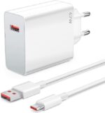 شاحن سريع 67 وات بكابل USB نوع سي بطول 1 متر متوافق مع ريدمي نوت 11/11s/11T/مي 11 الترا/12S الترا/12 لايت/12/12X/11 لايت/ريدمي نوت 11 برو/بوكو F4/بوكو X4 GT/F4 برو/بوكو M4 برو/X3 GT، أبيض