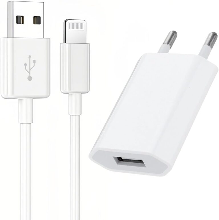 شاحن من آيسي وينك بمنفذ USB متوافق مع آيفون XS و XR و X و 8 و 7 و 6 و آيباد، منفذ واحد، 5.0 واط، مع حماية من الشحن الزائد