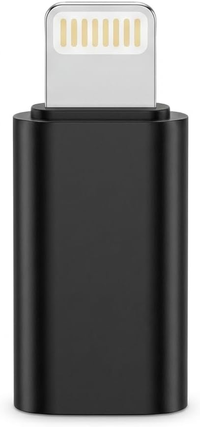 USB-C Female to 8-Pin Male Adapter for Charging and Data Sync, Single Piece