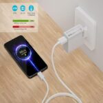 ⁦شاحن سريع 67 وات بكابل USB نوع سي بطول 1 متر متوافق مع ريدمي نوت 11/11s/11T/مي 11 الترا/12S الترا/12 لايت/12/12X/11 لايت/ريدمي نوت 11 برو/بوكو F4/بوكو X4 GT/F4 برو/بوكو M4 برو/X3 GT، أبيض⁩ - الصورة ⁦3⁩