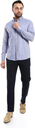 ⁦Andora Mens Oxford Cotton Full Sleeves Shirt Western (pack of 1)⁩ - الصورة ⁦5⁩