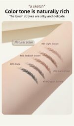 ⁦mysouqeg | 1 pcs - 4-Tip Brow Tint Pen, Four-Prong Eyebrow Pencil, 0.15mm Ultra-Fine Nib, 3D Natural Look, Smudge-Proof, 24-Hour Sweat Resistance - Gray Brown 1 Pcs⁩ - الصورة ⁦2⁩