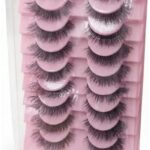 Product Title (189 Characters): 10 Pairs 3D Faux Mink Eyelashes Pack | Natural Wispy False Lashes | Voluminous, Lightweight & Reusable Lashes | Soft Flexible Band for Easy Application | Style P3 (10 P