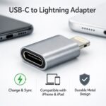 USB-C Female to 8-Pin Male Adapter for Charging and Data Sync, Single Piece - الصورة 3