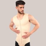⁦Mens Apparel Men's Medical Sleeveless Corset & Corset,compression Post Operation Design, Beige⁩ - الصورة ⁦2⁩