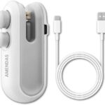 آلة غلق وقص مغناطيسية 2 في 1 قابلة لإعادة الشحن بمنفذ USB لأكياس التعبئة البلاستيكية الصغيرة للطعام والوجبات الخفيفة ورقائق البطاطس والأكياس البلاستيكية المحمولة من امينداس (متعددة الألوان)