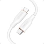 كابل شحن USB C بقدرة 240 وات 91 سم لشحن سريع لسلسلة آيفون 16 وماك بوك برو 2020 والمزيد USB 2.0 من انكر( لون أبيض سحابي)