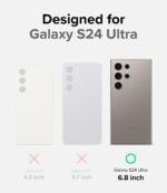 ⁦جراب اونيكس [ملمس جيد في اليد] من رينجكي متوافق مع سامسونج جالاكسي S24 الترا 5G، - أخضر غامق، حافظة بسيطة، البولي يوريثين الحراري⁩ - الصورة ⁦2⁩
