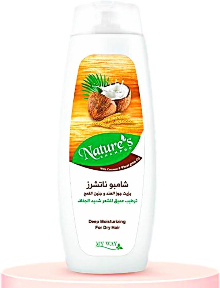 شامبو ناتشرز بزيت جوز الهند وجنين القمح ترطيب عميق للشعر شديد الجفاف 400ml
