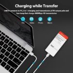 ⁦شاحن سريع 67 وات بكابل USB نوع سي بطول 1 متر متوافق مع ريدمي نوت 11/11s/11T/مي 11 الترا/12S الترا/12 لايت/12/12X/11 لايت/ريدمي نوت 11 برو/بوكو F4/بوكو X4 GT/F4 برو/بوكو M4 برو/X3 GT، أبيض⁩ - الصورة ⁦4⁩