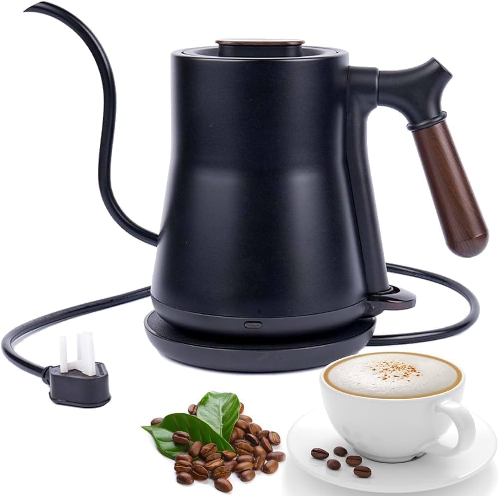 51Y2i-TUTaL._AC_SL1000_.jpg غلاية كهربائية بتصميم عنق الاوزة .ابريق قهوة وشاى من الستانلس ستيل 304 .غلاية كهربائية مع وظيفة مضادة للجفاف للمنزل والمكتب والفندق