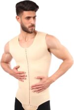 Mens Apparel Men's Medical Sleeveless Corset & Corset,compression Post Operation Design, Beige