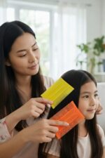 ⁦مشط متين - مزدوج الوجهين لإزالة القمل والصيبان من الشعر – فعال وآمن لجميع الأعمار ( قطعتين ) متعدده الالوان⁩ - الصورة ⁦2⁩