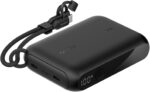 ⁦شاحن باور بانك 10000 مللي أمبير في الساعة من بيلكن، شاحن محمول رفيع مزود بمنفذي USB-C، مع عرض رقمي للبطارية، شحن 20 واط لآيفون سلسلة 16 و15 وسامسونج جالاكسي S25 وS24 وبكسل 9 واي باد وغيرها، أسود⁩ - الصورة ⁦3⁩
