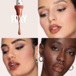 ⁦أحمر شفاه من هدى سائل بلمسة لامعة عالية بلون كراميل بني⁩ - الصورة ⁦2⁩
