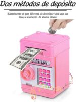 ⁦حصالة نقود الكترونية للاطفال من توكي، امنة كهدية عيد ميلاد للاطفال، حصالة مع كلمة مرور/موسيقى، للاولاد والبنات، صندوق امن (احمر ف فضي)⁩ - الصورة ⁦4⁩