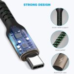 ⁦كابل شحن متعدد فار-ني 3 في 1 من علي طايع مع وصلات USB إلى Micro، وUSB نوع C، ومنفذ لايتنينج، متوافق مع أوبو، وفيفو، وشاومي، وسامسونج، وآيفون، واي باد برو وشحن السيارة، من مارش باور، بطول 1 متر⁩ - الصورة ⁦4⁩