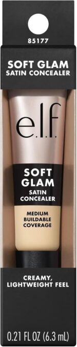 ⁦e.l.f. Soft Glam Satin Concealer, Medium Coverage for Impurities and Eye Area, Does Not Soop, Long-Lasting, Vegan and Cruelty Free, 12 Fair Warm⁩ - الصورة ⁦10⁩