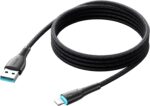 ⁦كابل USB نوع ايه إلى لايتنينج للشحن السريع ونقل البيانات من جوي روم SA32-AL3، 3 امبير، 1 م، لون أسود⁩ - الصورة ⁦3⁩