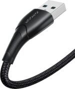 ⁦كابل USB نوع ايه إلى لايتنينج للشحن السريع ونقل البيانات من جوي روم SA32-AL3، 3 امبير، 1 م، لون أسود⁩ - الصورة ⁦2⁩